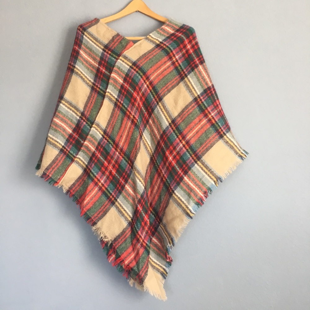 Lava Accessories, plaid poncho